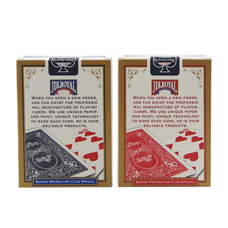 Newest Jdlroyal Poker Red/Blue Regular Playing Cards Standard Sealed Decks Magic Tricks Poker Playing Cards Magice Tricks GYH